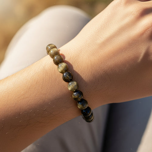ZOA Gold Obsidian Bracelet