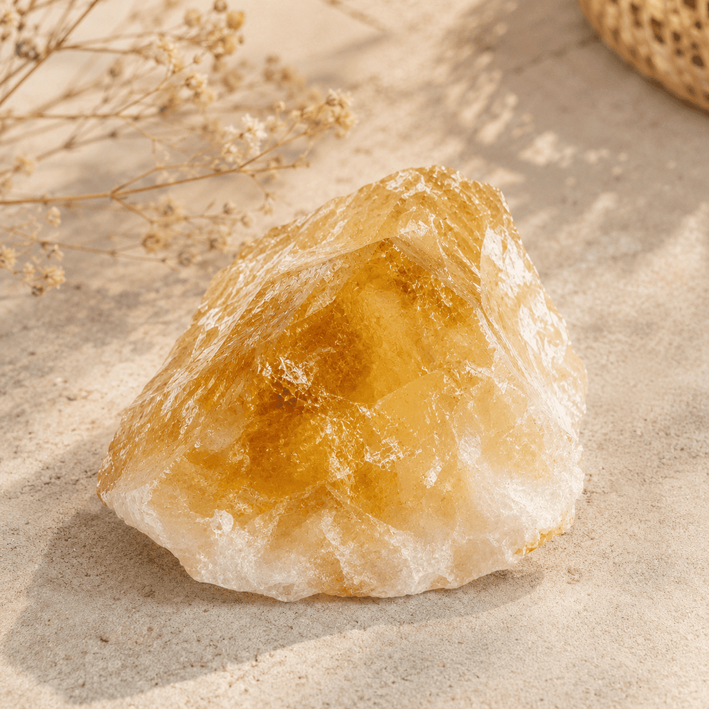 Natural citrine crystal stone showing the golden inspiration behind this Citrine Bracelet for women