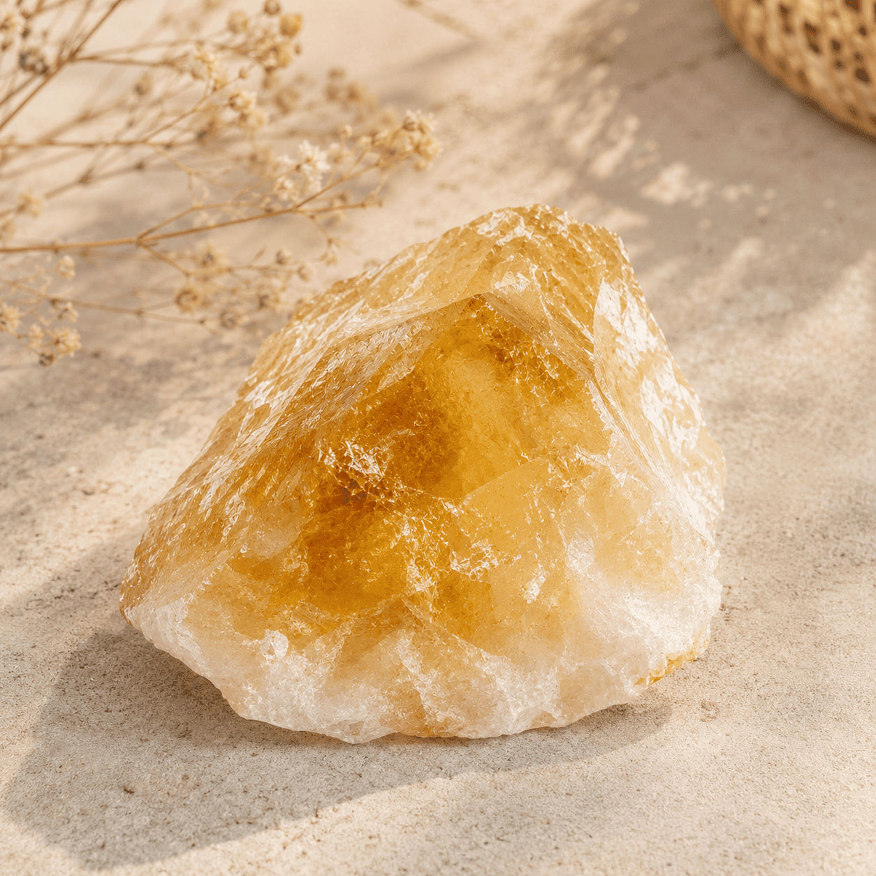 Natural citrine crystal stone showing the golden inspiration behind this Citrine Bracelet for women
